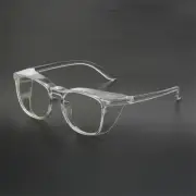 KLASSNUM Women Transparent Glasses with Side Protection Sand-Proof Manicure Glas