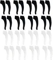 [Aliotech] 16 Pairs of Soft Silicone Eyewear Ear Hook Eyewear Retainers Silicone Non-slip Sleeve Eyewear Ear Hook Eyewear Sunglasses Reading Glasses Holder(Open diameter size: 5 * 2MM), Black+clear,