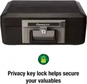 Fireproof Safe Box with Key Lock to Secure Money, Jewelry, Documents, 0.25 Cubic