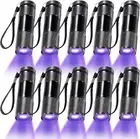 10 Pieces UV Blacklight Flashlights, LED Flashlight Torch Light, Handheld Blackl
