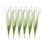 6Pcs Artificial Grass Plants, 20.5" Plastic Fake Wheat Grass Greenery, Red