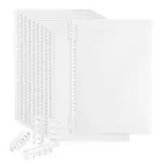 12 Pack A4 22 Mil Plastic Notebook Binder Covers with Binding Comb, White