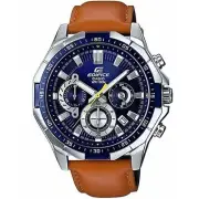 Casio Edifice Chronograph for Men Blue Dial with Brown Leather Strap EFR-554L-2A