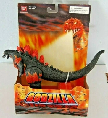 Godzilla Classic Burning 2005 Vinyl Action Figure FREE S/H Bandai