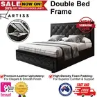 Artiss Bed Frame Double Full Size Gas Lift Base Storage Headboard Black Leather