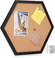 HORIALENCE 1 Set Hexagon Cork Bulletin Board Decorative Cork Tiles for Unique Photo Display Wall Decor with Easy Mounting Accessories Functional