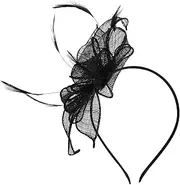 [Baluue] Fascinator Headband with Detail Elegant Mesh Tea Party Hat for Weddings and Cocktail Events Vintage Style Accessory for Women