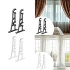 2Pcs Curtain Rod Bracket Hooks Hangers for Wall for Home Kitchen Shower Room