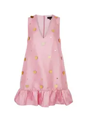 Sister Jane Saturday Night Embellished Satin Mini Dress - Pink - 14 (UK14 / L) 14 (UK14 / L)