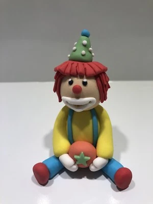 3D Circus Clown Edible Cake Topper Fondant, Gum paste, Icing, Cake Decoration.