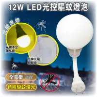 在飛比找momo購物網優惠-【明沛】12W LED光控驅蚊防護燈泡-彎管插頭型(光控亮燈