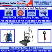 Millers Falls Mobile Pneumatic Oil Dispenser/Pump Trolley