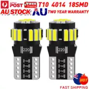 2x AUXITO T10 LED AUXITO White Car Interior Parker Light Globe Bulb 6500K 18smd