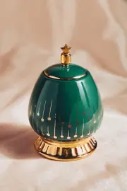 Anthropologie Catherine Martin Starry Night Sugar Pot Green NEW