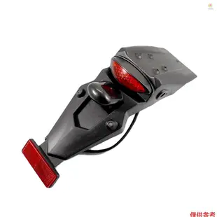 Casytw 摩托車擋泥板尾燈 12V 後擋泥板 LED 尾燈煞車燈牌照燈適用於越野摩托車越野車