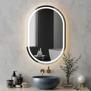 1 Set 50x75cm Embellir Wall Mirror LED light Makeup Mirror Oval Vanity