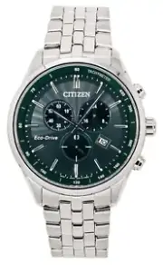 Citizen Classic Corso Chronograph Tachymeter Green AT2149-85X 100M Mens Watch