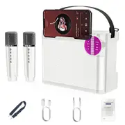 Bluetooth 5.3 Karaoke Machine With 2 Wireless Microphones Bluetooth Karaoke Speaker Tags