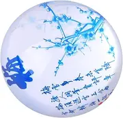 TOGEVAL 60mm Crystal Glass Hemisphere Round Paperweight for Home School Calligraphy Tool Stationery Supply