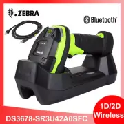 Zebra DS3678-SR0F003VZCN 2D USB Handheld Wireless Barcode Scanner with Cradle