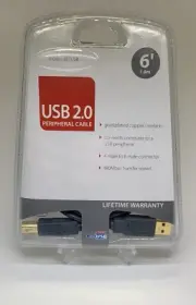 CyberPower Systems USB 2.0 peripheral cable A male B male connector Gold Plated
