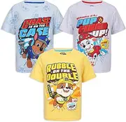 [PAW PATROL] Nickelodeon Boys 3 Pack T-Shirt for Toddler and Big Kids