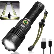 Rechargeable Flashlights High Lumens, Super Bright LED Flashlight with Zoomab...