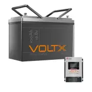 1* VoltX 12V 100Ah Lithium Battery LiFePO4 1* 12V 50A DC/DC Charger Bluetooth