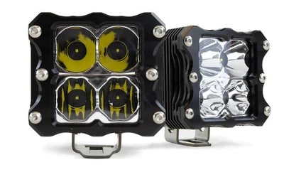 Heretic Quattro Combo LED Spot/Flood Pod Lights 4" Clear 2-Pack