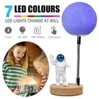 3D Moon Astronaut Desk Lamp Spaceman Bedside Night Light For Creative Ornaments