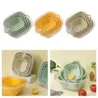 Vegetable washing basket, draining colander, bowl set, space-saving, durable,