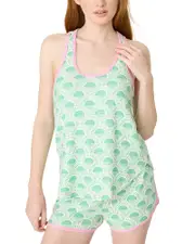 Pj Salvage Pea Par Courts Two Piece Pajama Set