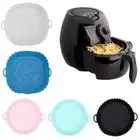 1Pc Silicone Air Fryer Basket Oven Mold Baking Tray Pizza Fried Chicken Basket