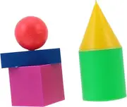 Cube Model for Boys and Girls Educational Plastic Geometric Shapes Set for Learning Imaginative Play Random