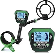 Metal Detector Higher Accuracy Metal Detector LCD Display Adjustable Stem 4 Modes 10'' Search Coil Detector for Gold Silver Coin High Accuracy