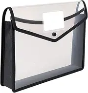 SEWACC Large Capacity Document Bag Expanding File Folder Plastic File Wallet A4 Size Office Organiser