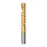 6mmx28mm Titanium Plated High Speed Steel Single Flute End Mill Bit 55mm Length