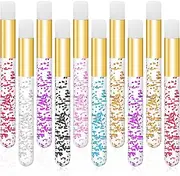 NILLOS Lash Shampoo Brushes, 10 PCS Eyelash Cleanser Brushes for Face, Eye, Nose Care (Colorful)