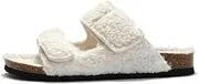 [ZIRIA] Footbed Plush Slippers For Women Winter Fur Furry Slippers Home Fluffy Slides With Arch Support Fuzzy Flip Flops