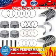For 2012-2016 Hyundai Kia Accent Rio 1.6L DOHC Bearings Set & Piston & Rings kit (for: Hyundai)