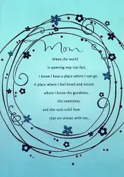 Happy Birthday Mom Rock Solid Love & Security Always Hallmark Card