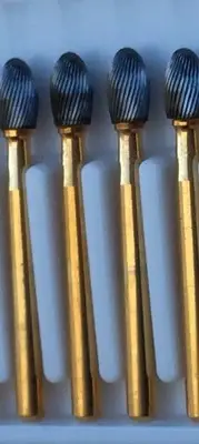 FINISHING/polishing BUR FT6. Egg Shape GOLD PLATED BUR [20 BURS]