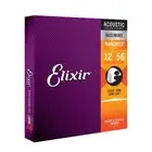 Elixir Acoustic Light-Medium Nanoweb Guitar Strings 12-56 11077