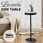 Levede Side Table Tea Coffee Desk Round Marble Base Bedside Sofa Small Minimal