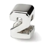 Lex & Lu Sterling Silver Reflections Number 2 Bead