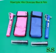 Pro Physician 2.5V Halogen Light FiberOptic Otoscope Diagnost Set Blue & Pink