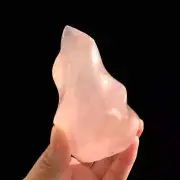 Natural Rose Quartz Flame Tower Crystal Tower Mineral Rocks Chakra Collection