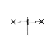 Atdec Dual Monitor Desk Mount, Up To 27" & 8Kg, Vesa 75X75, 100X100, Black, 10 Yr Wty