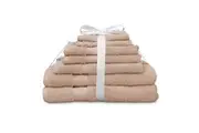 7pc Algodon St Regis Collection Bath Hand Towel Set w Face Washer Cotton Dusk