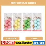 4PK Mini Cupcake Liners Party Muffin Cases Cake Boards Boxes Dessert Baking Cups